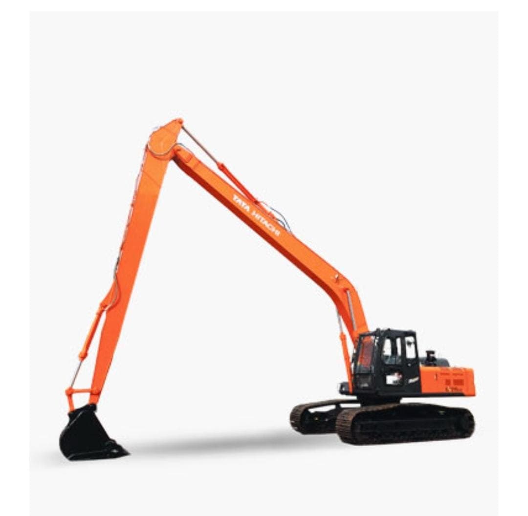 Excavator with Long Boom